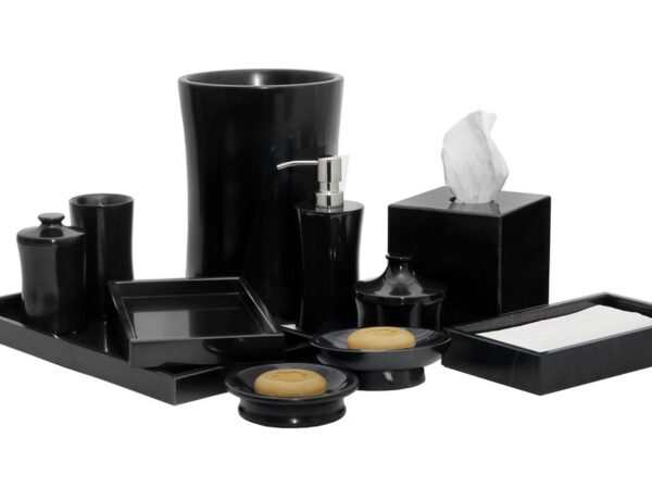 Vinca Collection Jet Black Marble