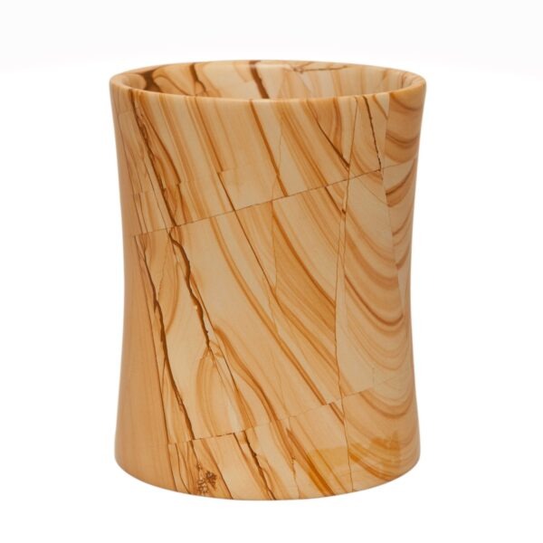 Vinca Collection Teak Stone Waste Bin W/LINER