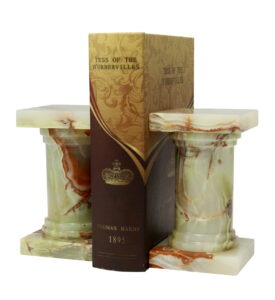 Platanus Collection Light Green Onyx Bookends