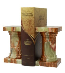 Platanus Collection Whirl Green Onyx Bookends