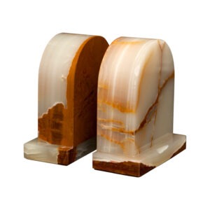 Metis Collection Light Green Onyx Bookends