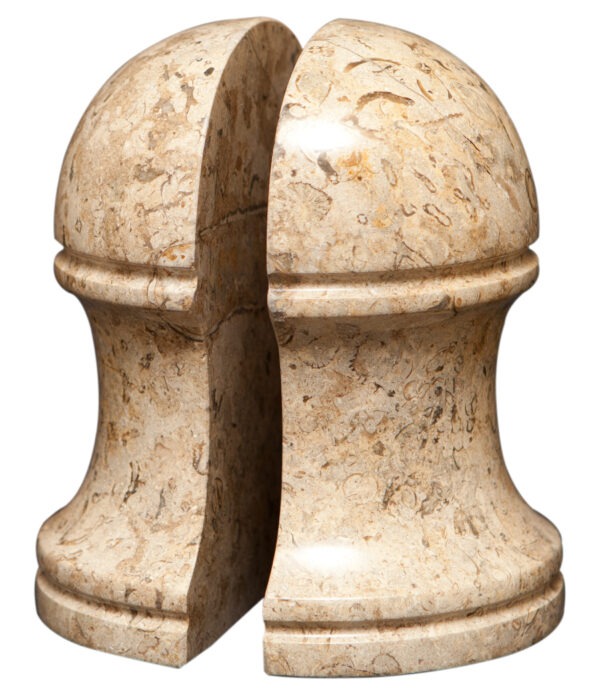 Hermes Collection Teak Stone Bookends