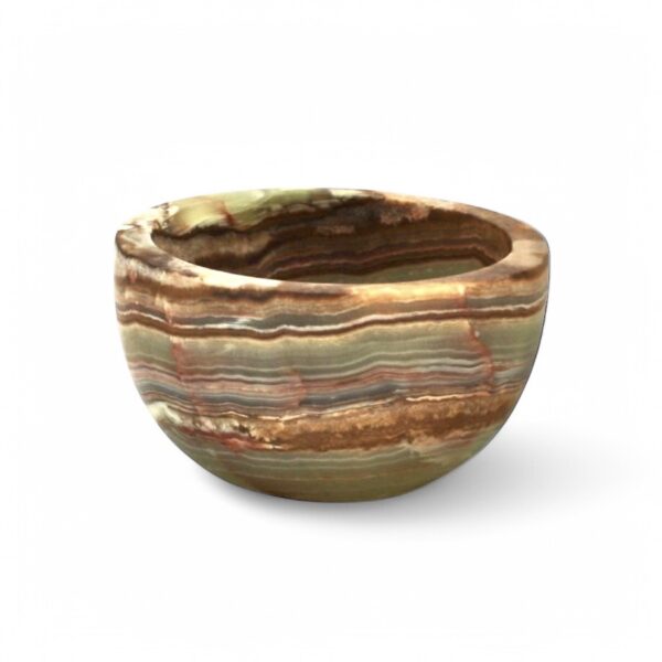 Eros Collection Zafferano Verde Onyx 6" Honed Finish Nut Bowl