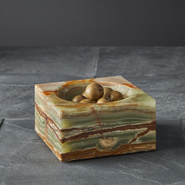 Calix Collection Zafferano Verde Onyx 6" Honed Finish Catchall Bowl