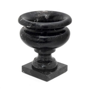 Phoebe Style Black Zebra Marble Planter