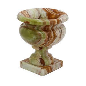 Phoebe Style Whirl Green Onyx Planter