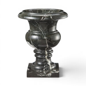 Selene Style Black Zebra Marble Planter