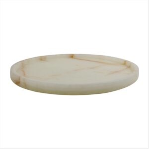 Athena Collection Light Green Onyx Honed Finish 14" Round Place Tray