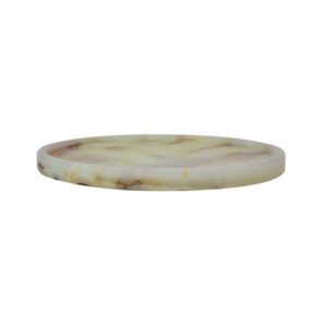 Athena Collection Light Green Onyx Honed Finish 12" Round Place Tray