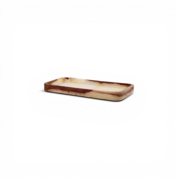 Hermes Collection Light Green Onyx Honed Finish 12" Rectangular Tray