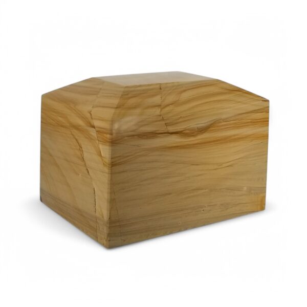 9-1/4" Rectangular Urn, Teak Stone
