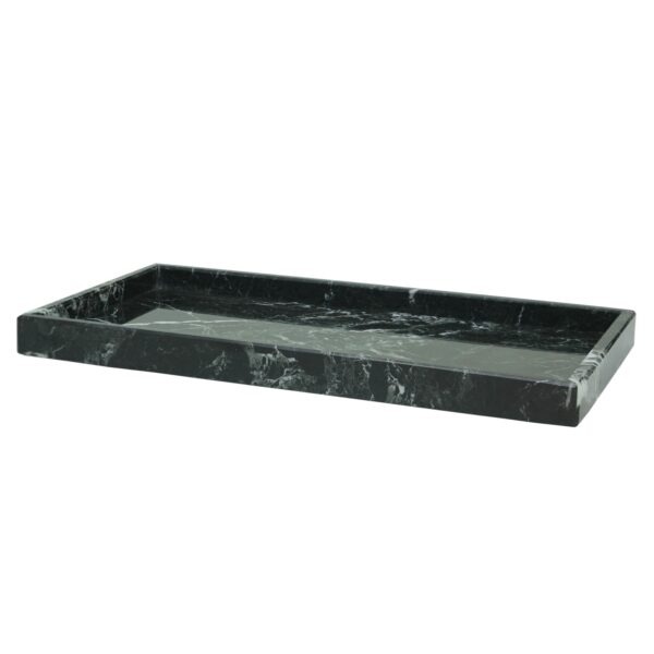 Myrtus Collection Black & Gold Marble Polished Finish Large Amenity Tray