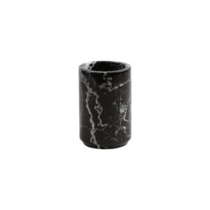 Eris Collection Black & Gold Marble Honed Finish Cylindrical Tumbler