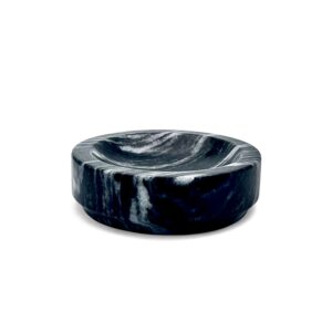 Eris Collection Light Green Onyx Honed Finish Round Soap Dish