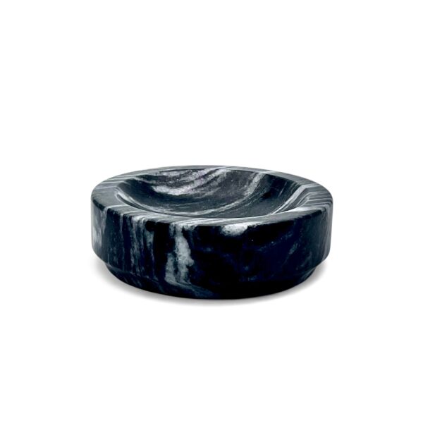 Eris Collection Light Green Onyx Honed Finish Round Soap Dish