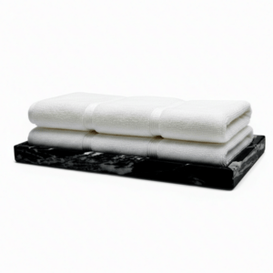 Eris Collection Black Zebra Marble Polished Finish Large Vanity Tray