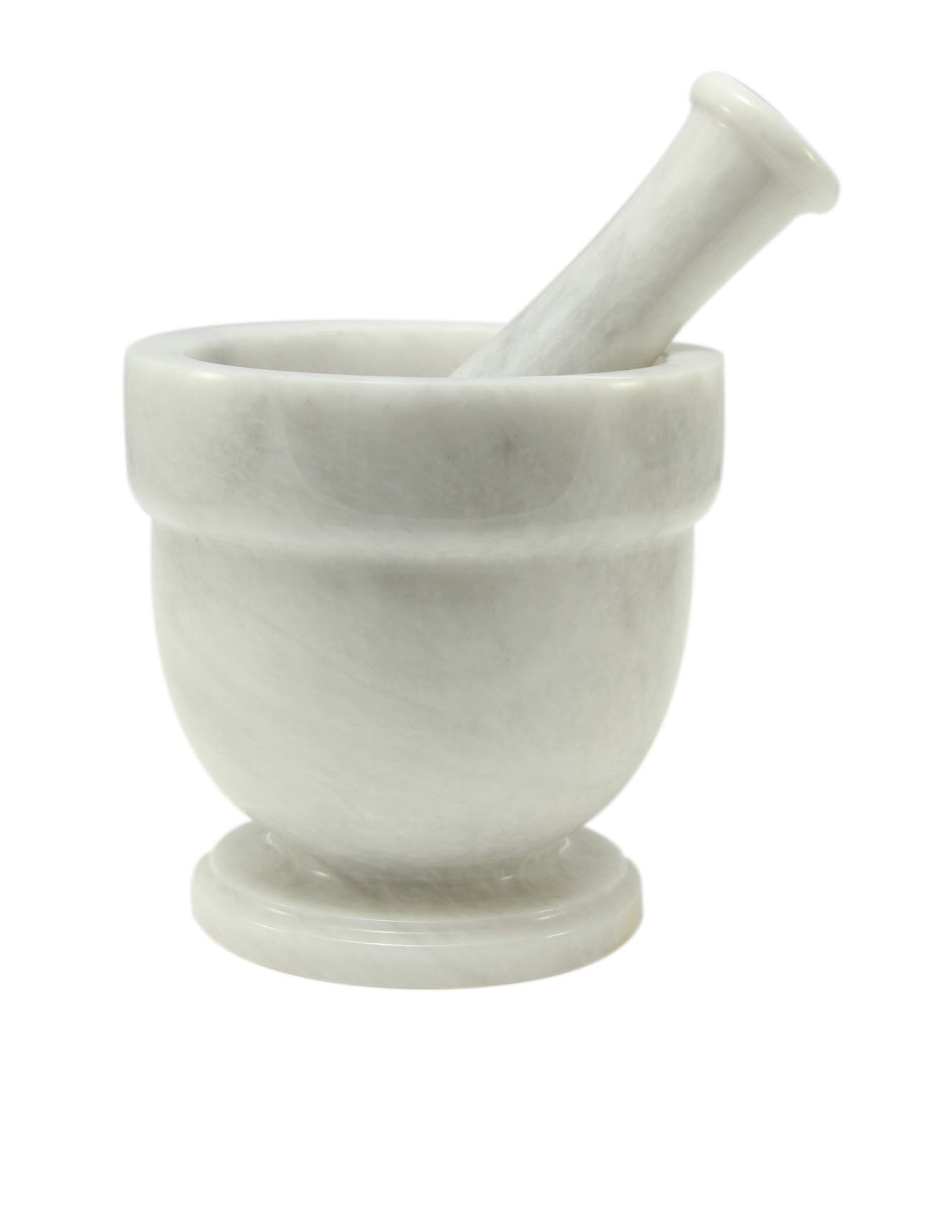 Asclepius Collection Large Pearl White Marble Mortar & Pestle Set