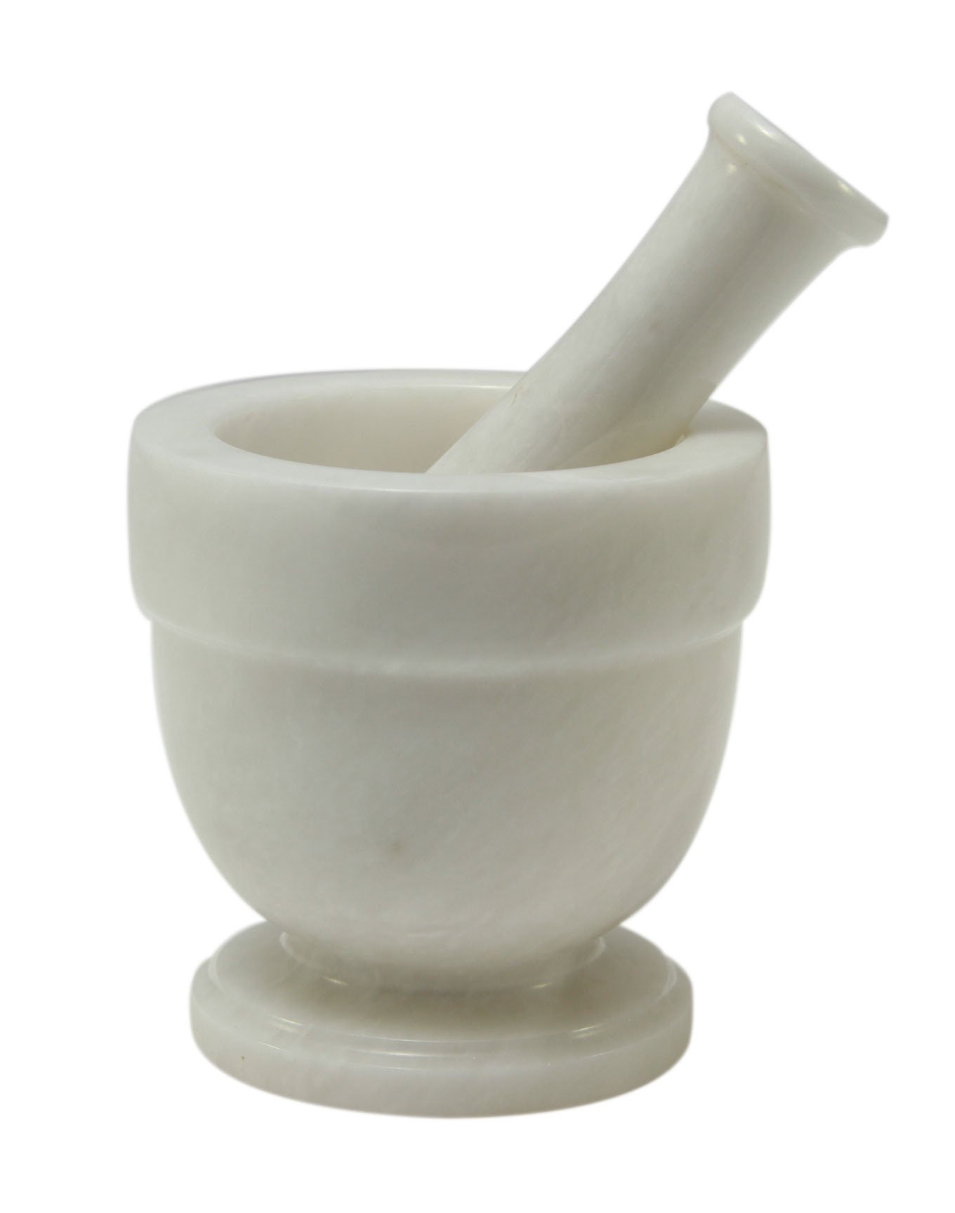 Asclepius Collection Small Pearl White Marble Mortar & Pestle Set