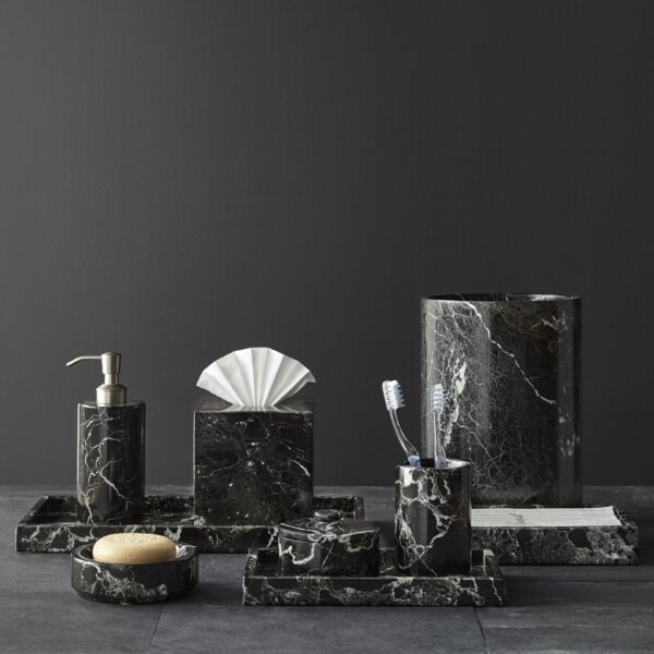 Eris Collection Black Zebra Marble