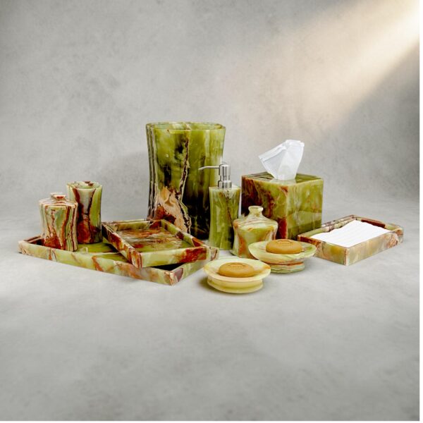Vinca Collection Whirl Green Onyx